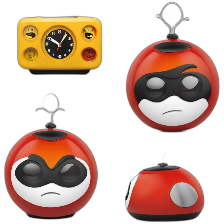 Funny mr incredibles modern alarm clock for kids emoji