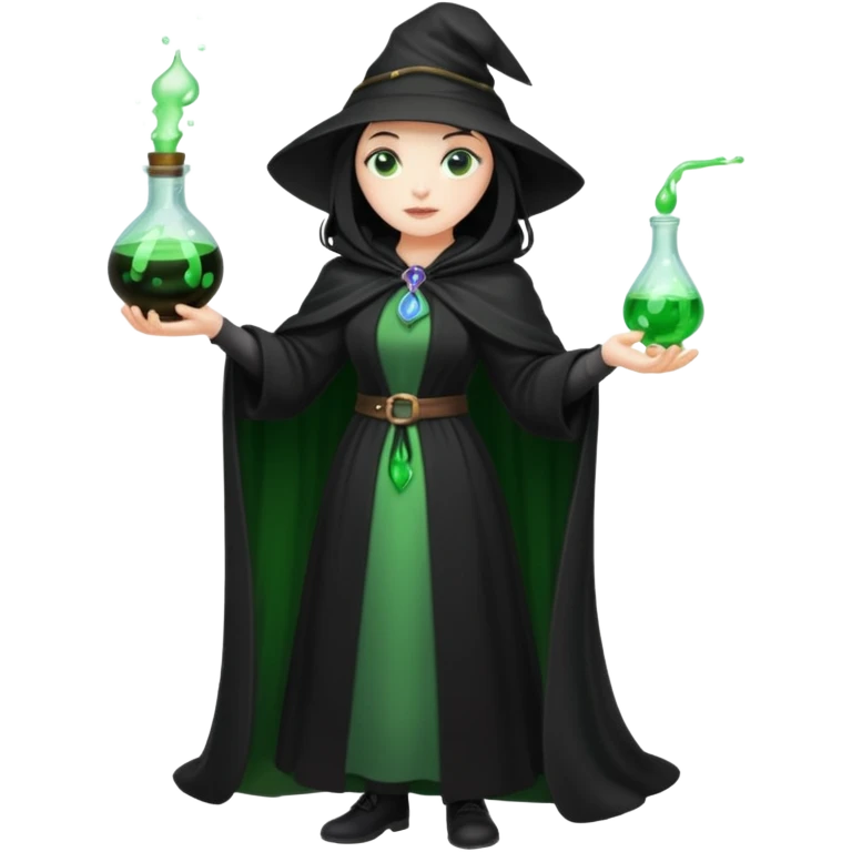 full-body witch gave a magic potion  emoji