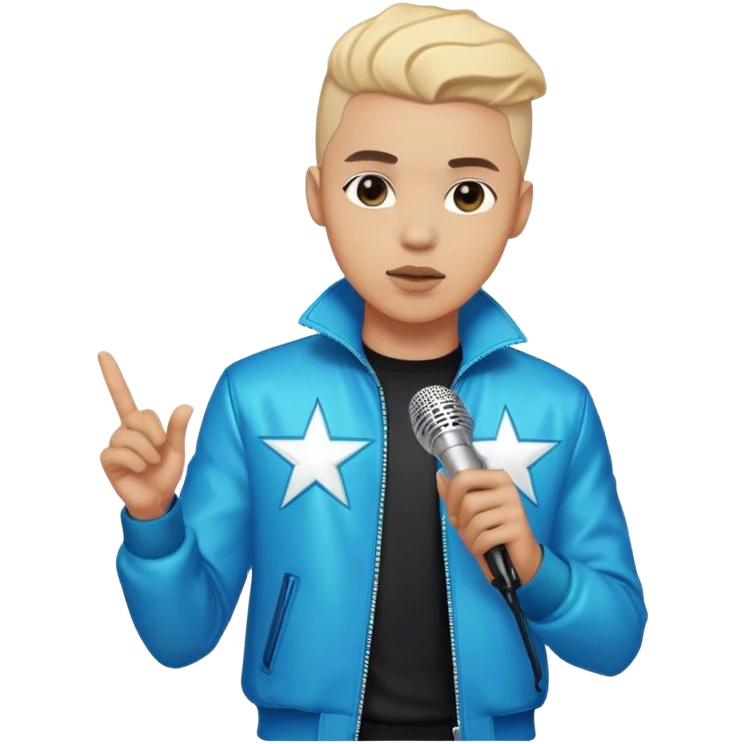 The Weeknd (abel) with star boy clothes and microphone  emoji
