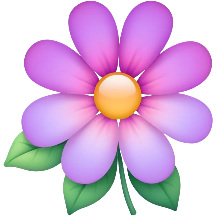 Light pink pastel purple gradients flower emoji