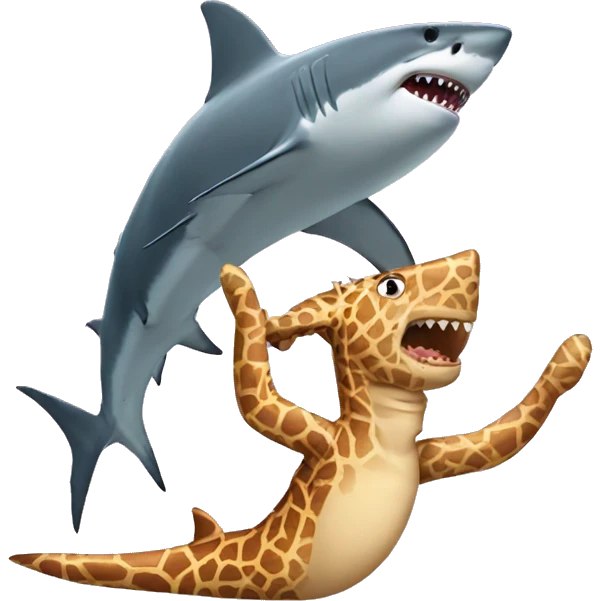shark twerking with giraffe  emoji