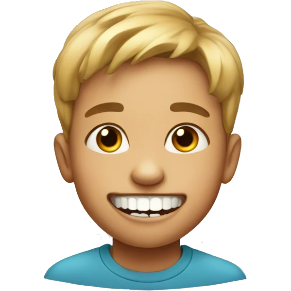 7 year old boy with missing front tooth emoji