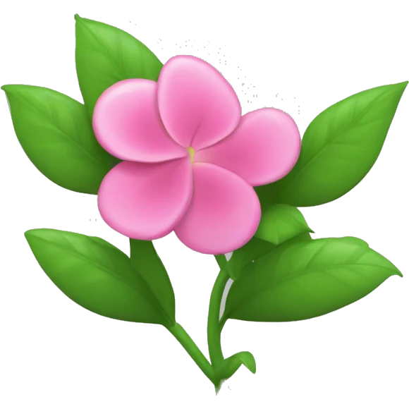 Uma flor de lírio rosa com folhas verdes em grama  emoji