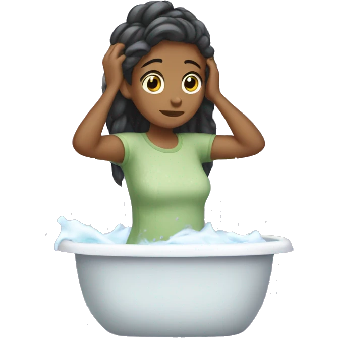 girl washing her hair  emoji