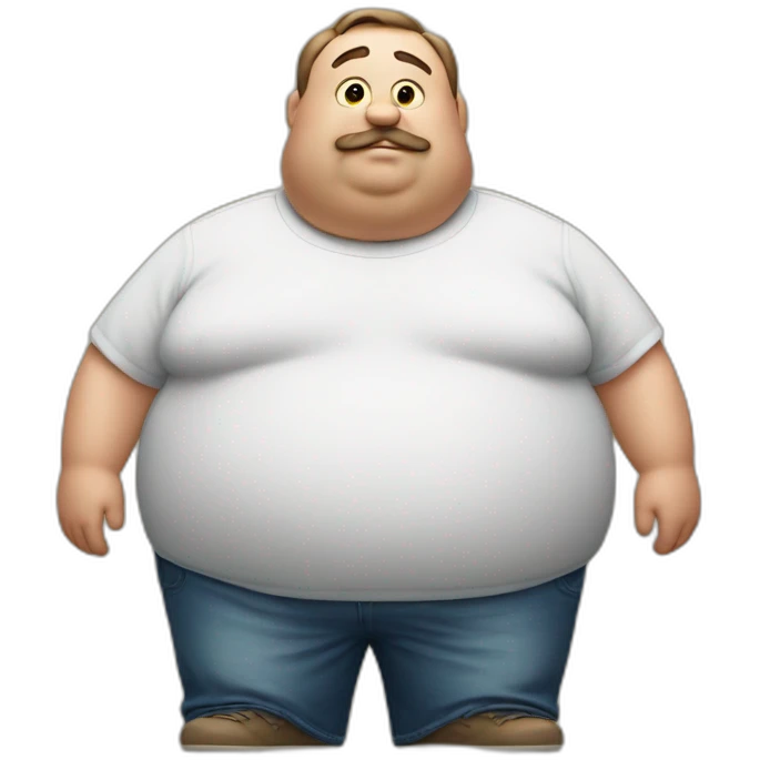 a very fat man emoji