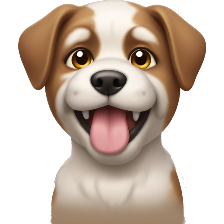 A dog that's very cute emoji