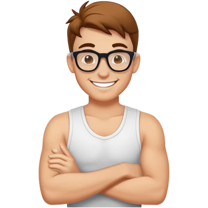a cool nerd rizzing up a jock emoji