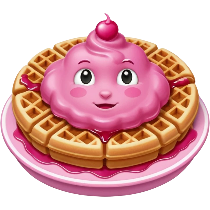 pink waffle emoji