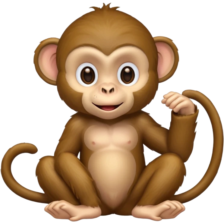 monkey being silly whole body emoji