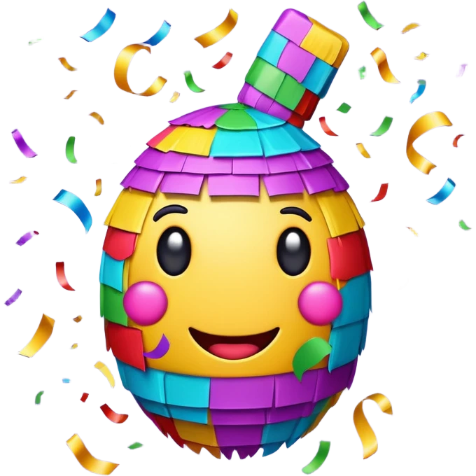 vibrant stylized colorful party pinata emoji emoji