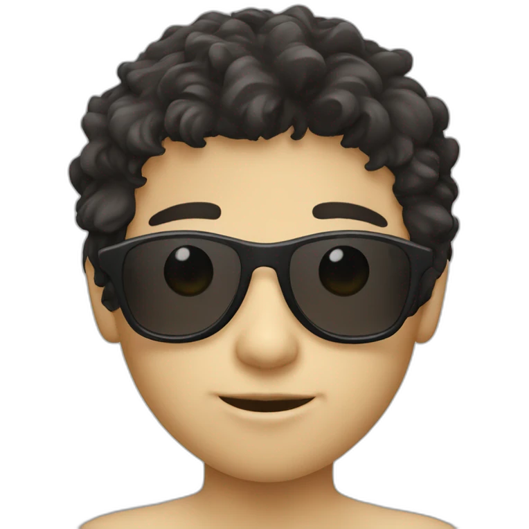 scruffy dark haired white child sunglasses emoji