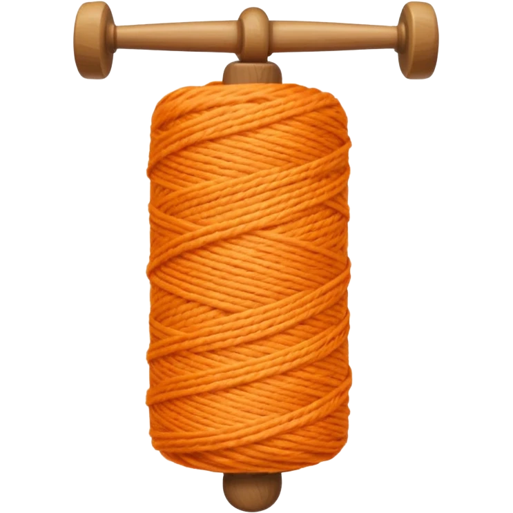orange yarn on a bobbin emoji
