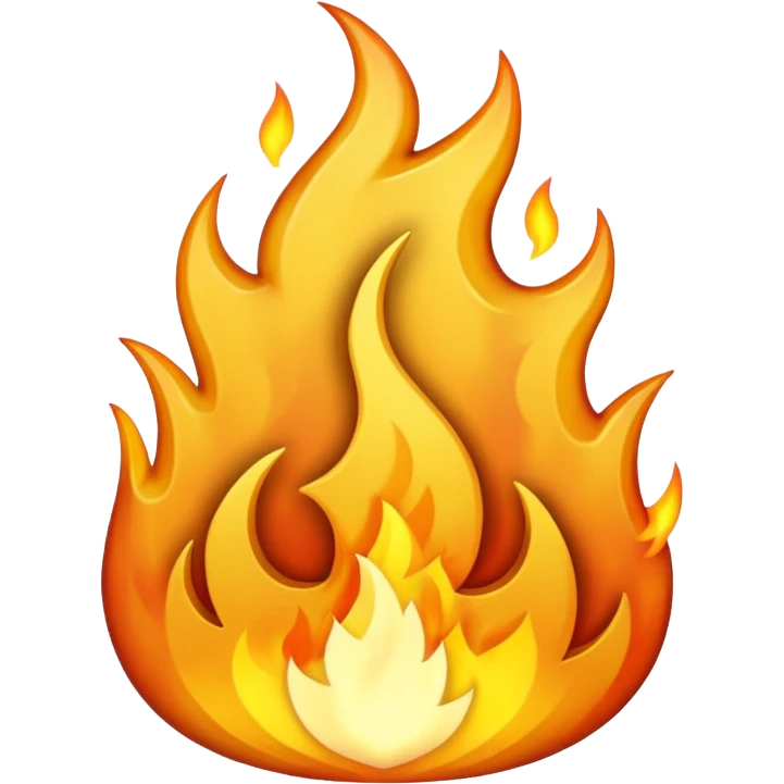 gold fire flame emoji