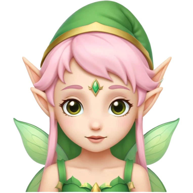 Fairy elf soft green and soft pink colour  emoji