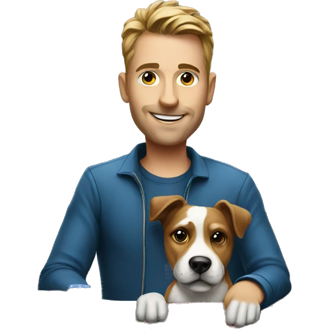 Poker player and dog emoji