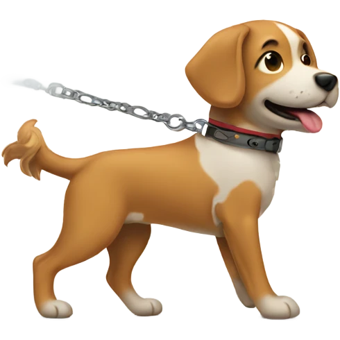 Dog on leash emoji