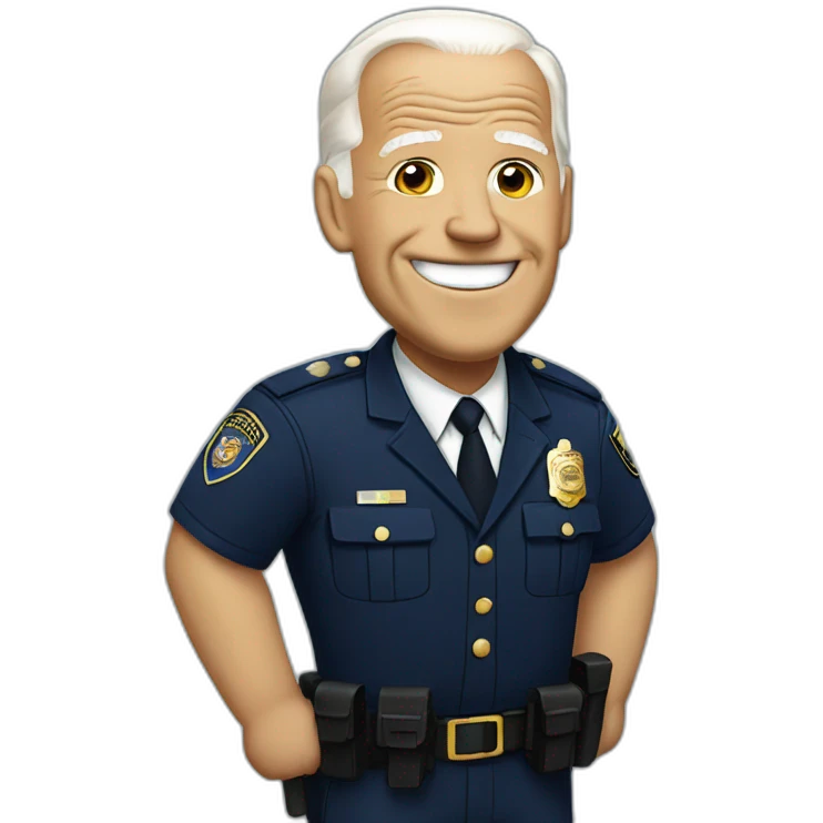 Joe Biden With a police uniform emoji