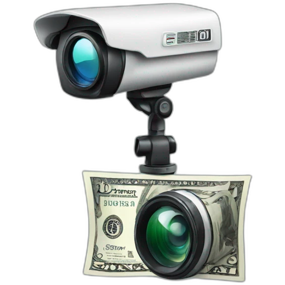videocamera with a dollar emoji