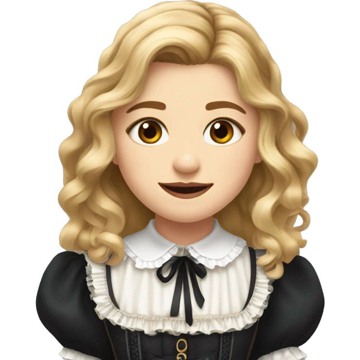 Chloe grace moretz wearing an antique maid outfit emoji