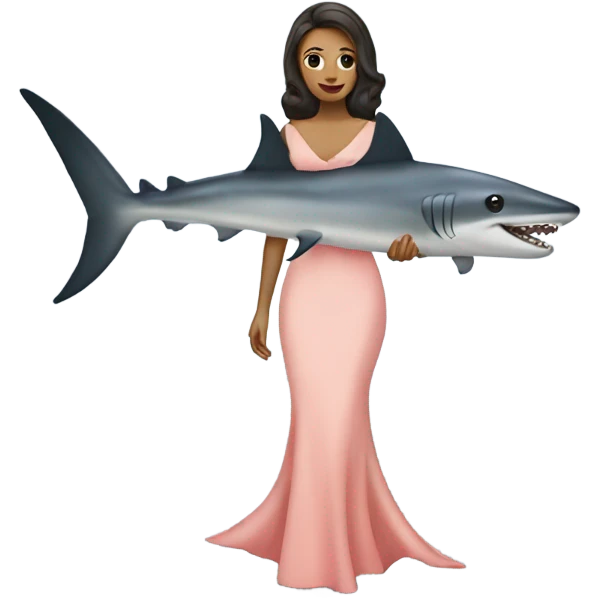 Tiburon con vestido emoji