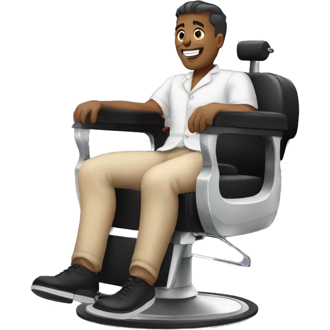 Sitting in a barber chair emoji