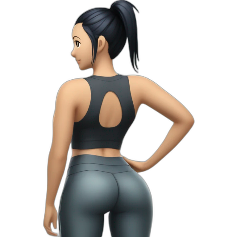 nico robin full body pawg tight gym v pants large back shot focus emoji