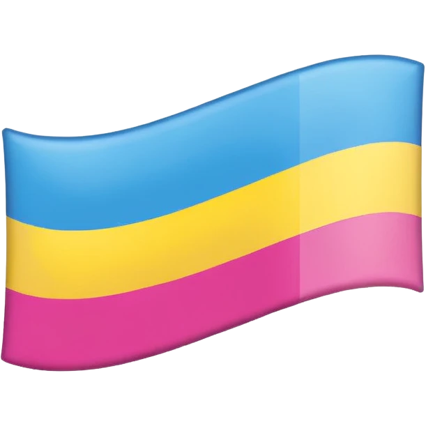 Pansexual flag￼ emoji