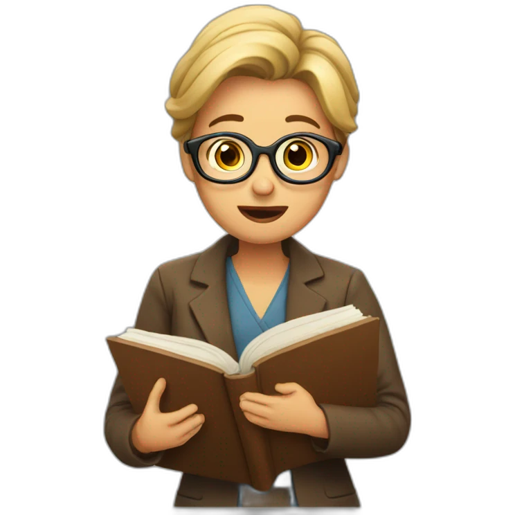 surprised librarian emoji