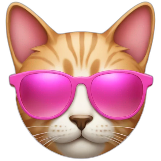 Cat with pink sunglasses emoji