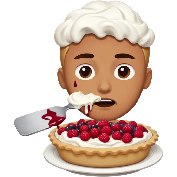 person getting hit in the face with a pie emoji