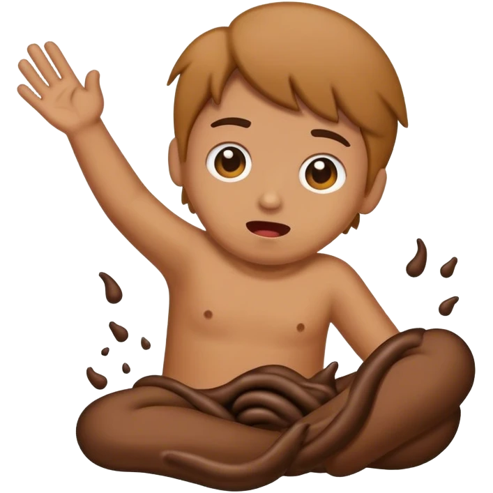 Throwing up poop emoji