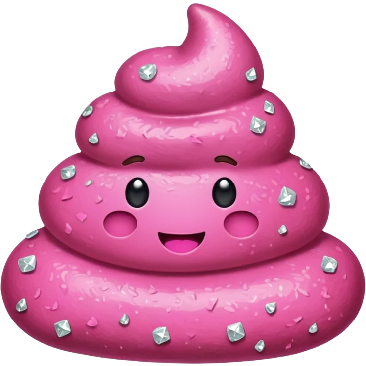 Pink sparkly poop  emoji