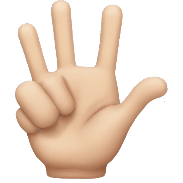 three fingers emoji