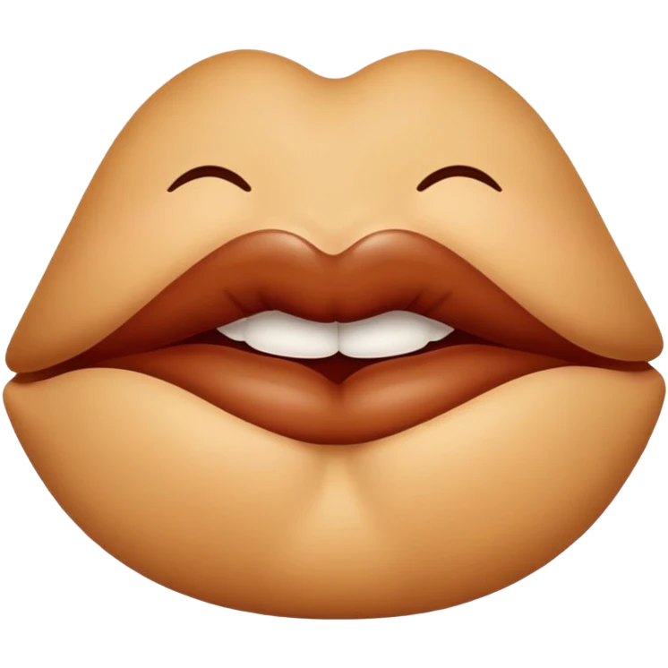 Lips brown kiss emoji