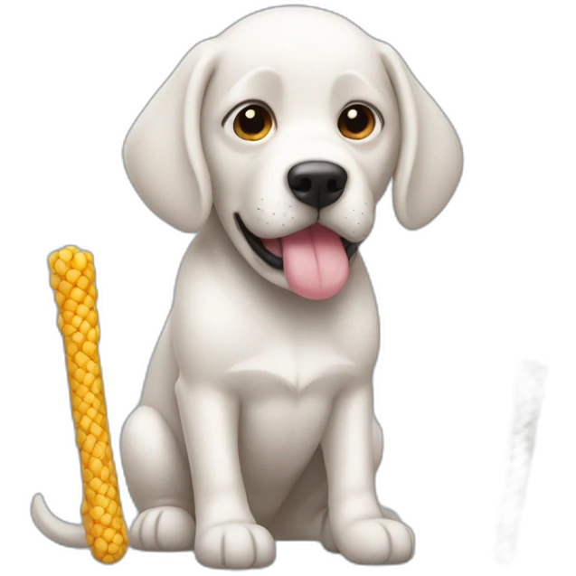 Crea un perro con aletas de pez emoji