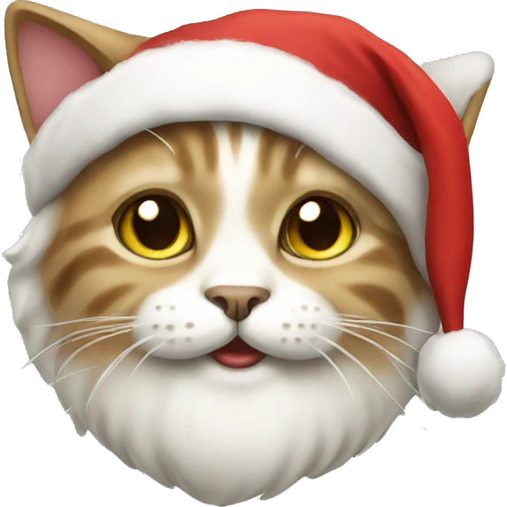 santa cat emoji