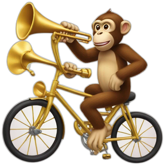 monkey bicycle trumpet emoji