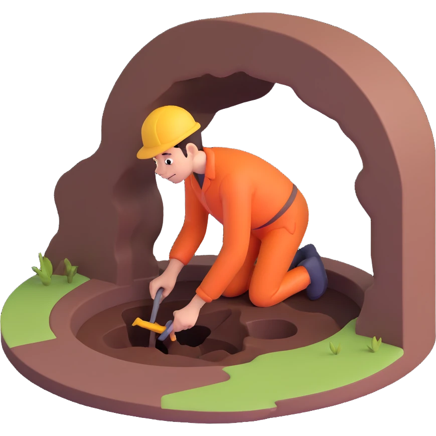 A man placing a body in a hole emoji