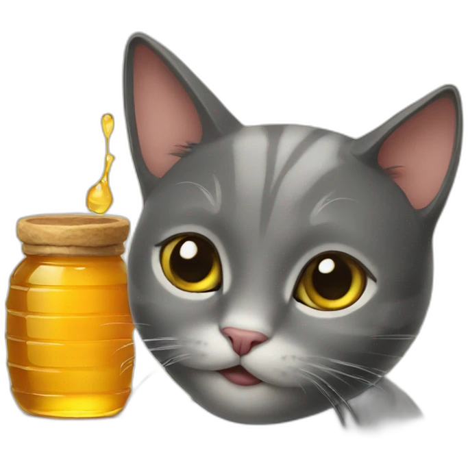 CAT and honey emoji