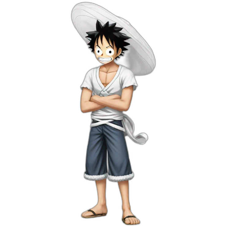 Luffy gear 5 white emoji