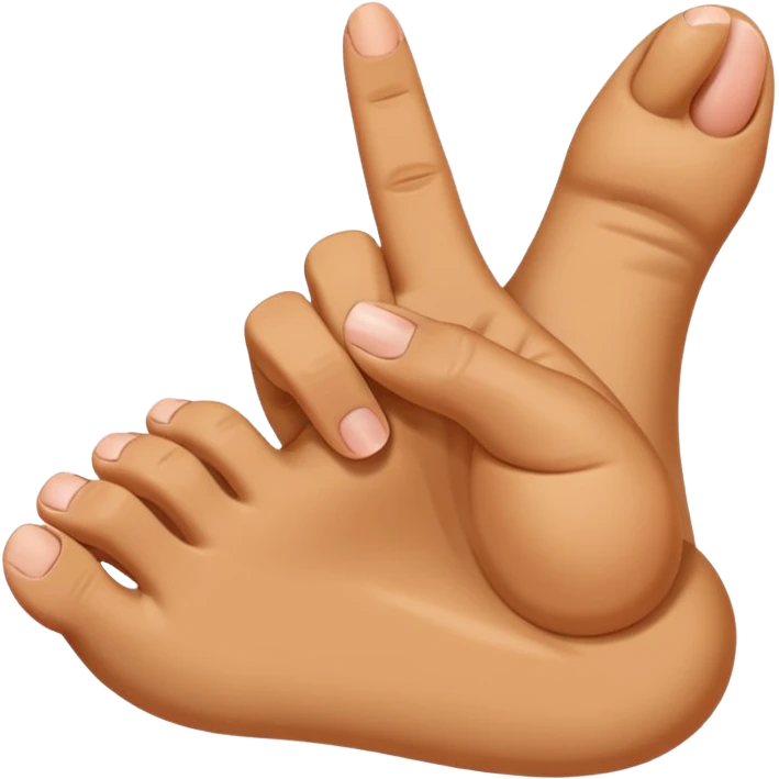 foot with the middle finger emoji