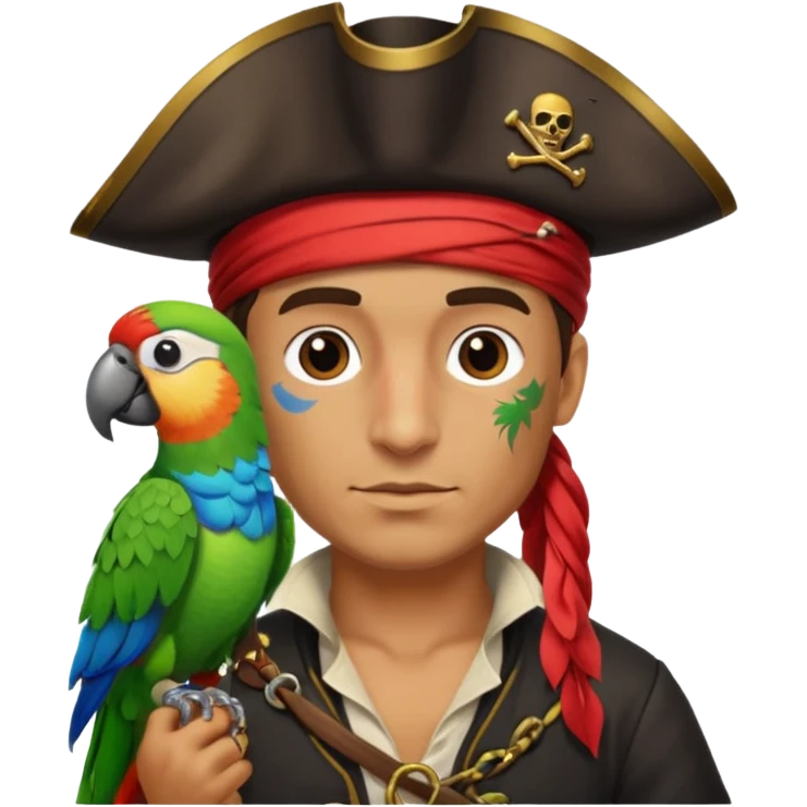 pirate and parrot emoji
