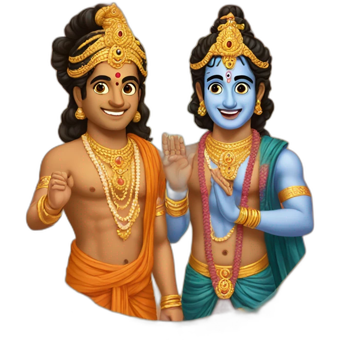 Krishna and Arjun emoji