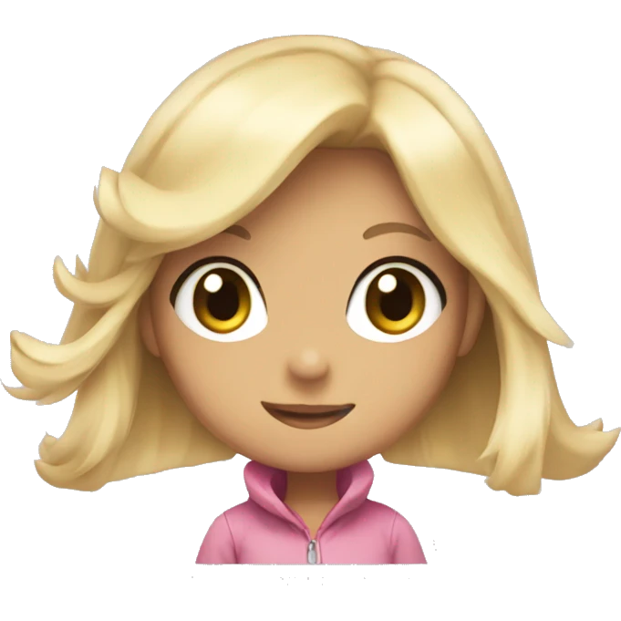 A cute pink Pokémon which looks like a blonde girl emoji