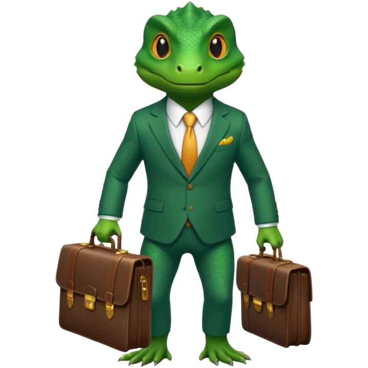 rich capitalist lizard king emoji