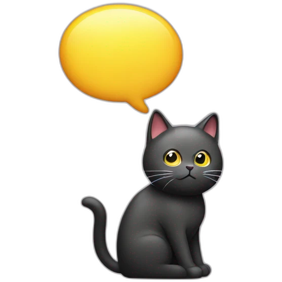 thinking cat with a thought balloon emoji