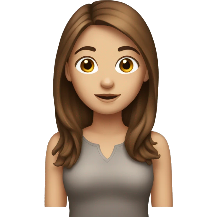 Girl with brown hair  emoji