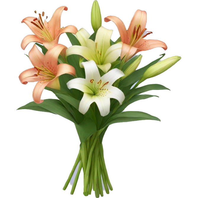 Lilies bouquet emoji