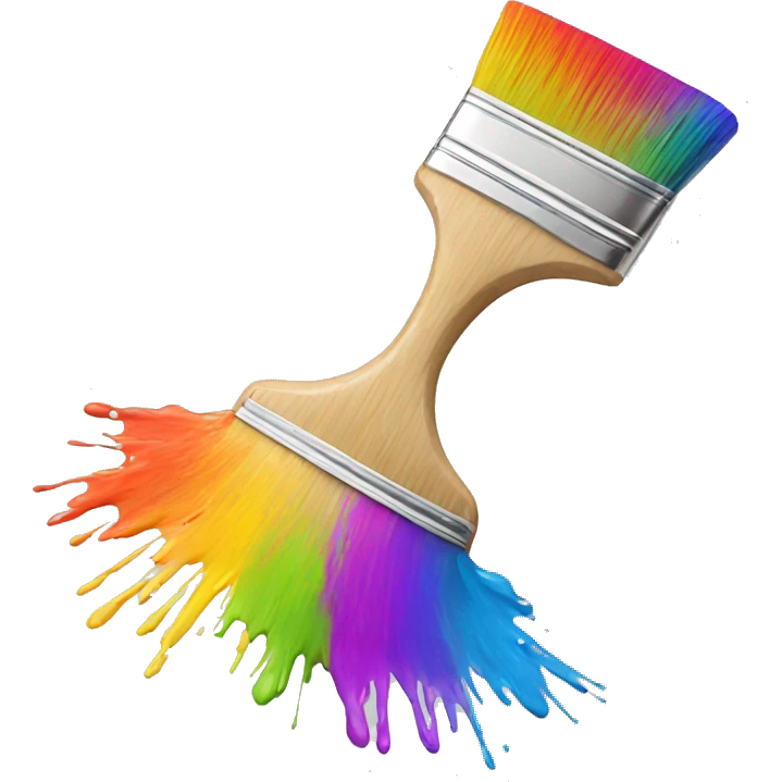 rainbow paint brush emoji