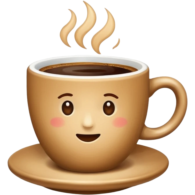 Cute coffee emoji
